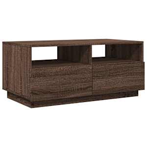 Konferenční stolek s LED osvětlením hnědý dub 90 x 49 x 40 cm - obrázek 3