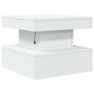 Konferenční stolek s LED osvětlením bílý 50 x 50 x 40 cm - obrázek 9