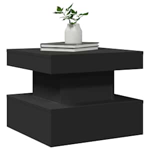 Konferenční stolek s LED osvětlením černý 50 x 50 x 40 cm - obrázek 6