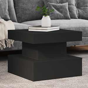 Konferenční stolek s LED osvětlením černý 50 x 50 x 40 cm - obrázek 1