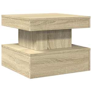 Konferenční stolek s LED osvětlením dub sonoma 50 x 50 x 40 cm - obrázek 3