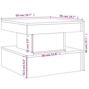 Konferenční stolek s LED osvětlením dub sonoma 50 x 50 x 40 cm - obrázek 15
