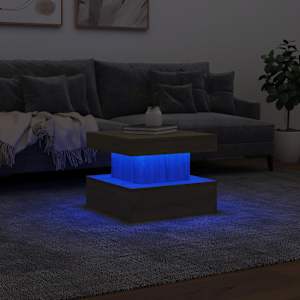 Konferenční stolek s LED osvětlením dub sonoma 50 x 50 x 40 cm - obrázek 5