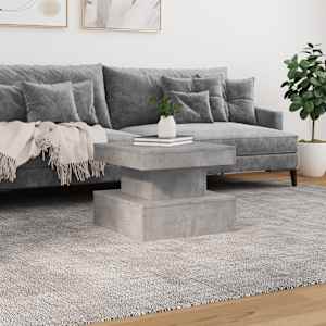 Konferenční stolek s LED osvětlením betonově šedý 50x50x40 cm - obrázek 4