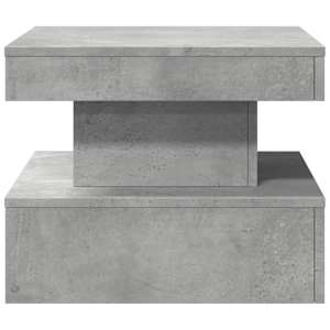 Konferenční stolek s LED osvětlením betonově šedý 50x50x40 cm - obrázek 7