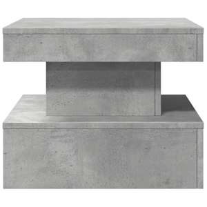 Konferenční stolek s LED osvětlením betonově šedý 50x50x40 cm - obrázek 8