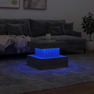 Konferenční stolek s LED osvětlením šedý sonoma 50 x 50 x 40 cm - obrázek 5