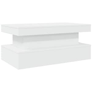 Konferenční stolek s LED osvětlením bílý 90 x 50 x 40 cm - obrázek 3