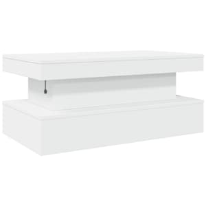 Konferenční stolek s LED osvětlením bílý 90 x 50 x 40 cm - obrázek 9