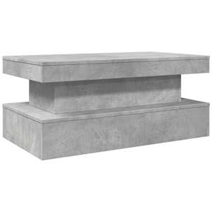 Konferenční stolek s LED osvětlením betonově šedý 90x50x40 cm - obrázek 3