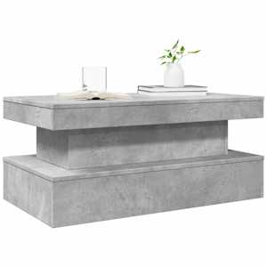 Konferenční stolek s LED osvětlením betonově šedý 90x50x40 cm - obrázek 6