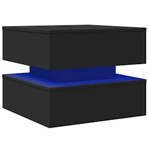 Konferenční stolek s LED osvětlením černý 50 x 50 x 40 cm - obrázek 3