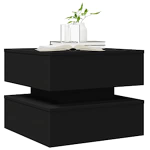 Konferenční stolek s LED osvětlením černý 50 x 50 x 40 cm - obrázek 6