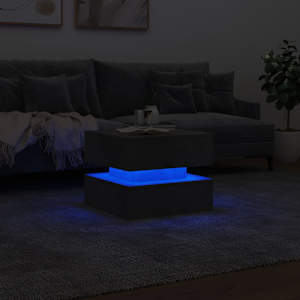 Konferenční stolek s LED osvětlením betonově šedý 50x50x40 cm - obrázek 5