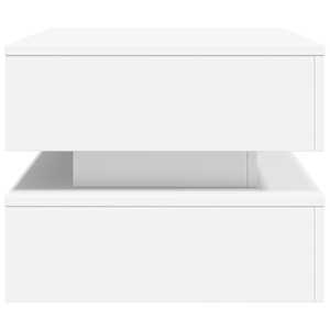 Konferenční stolek s LED osvětlením bílý 90 x 50 x 40 cm - obrázek 8