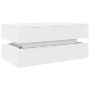 Konferenční stolek s LED osvětlením bílý 90 x 50 x 40 cm - obrázek 9