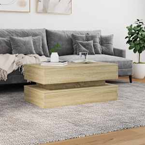 Konferenční stolek s LED osvětlením dub sonoma 90 x 50 x 40 cm - obrázek 4