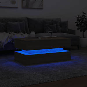Konferenční stolek s LED osvětlením dub sonoma 90 x 50 x 40 cm - obrázek 5
