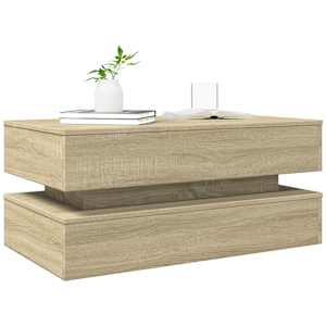 Konferenční stolek s LED osvětlením dub sonoma 90 x 50 x 40 cm - obrázek 6