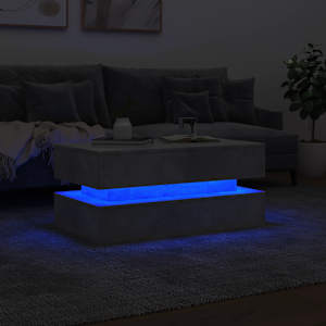 Konferenční stolek s LED osvětlením betonově šedý 90x50x40 cm - obrázek 5