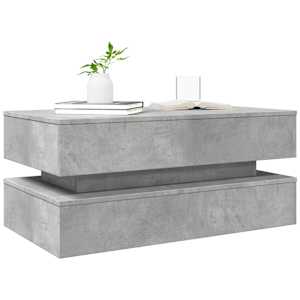 Konferenční stolek s LED osvětlením betonově šedý 90x50x40 cm - obrázek 6