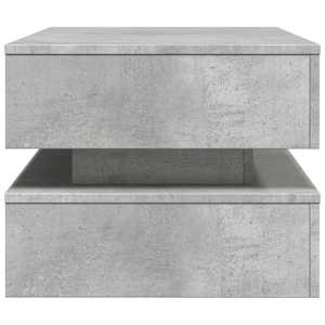 Konferenční stolek s LED osvětlením betonově šedý 90x50x40 cm - obrázek 8