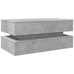 Konferenční stolek s LED osvětlením betonově šedý 90x50x40 cm - obrázek 9