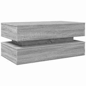 Konferenční stolek s LED osvětlením šedý sonoma 90 x 50 x 40 cm - obrázek 3