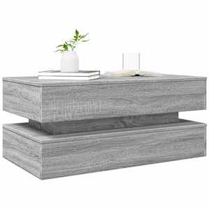 Konferenční stolek s LED osvětlením šedý sonoma 90 x 50 x 40 cm - obrázek 6