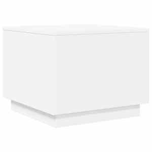 Konferenční stolek s LED osvětlením bílý 50 x 50 x 40 cm - obrázek 3
