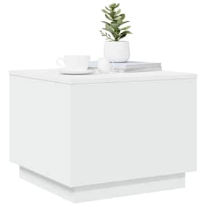 Konferenční stolek s LED osvětlením bílý 50 x 50 x 40 cm - obrázek 6