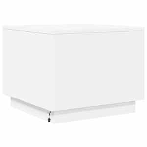 Konferenční stolek s LED osvětlením bílý 50 x 50 x 40 cm - obrázek 9