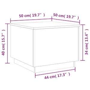Konferenční stolek s LED osvětlením černý 50 x 50 x 40 cm - obrázek 15