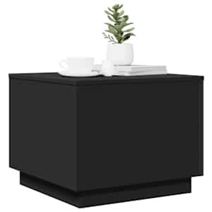Konferenční stolek s LED osvětlením černý 50 x 50 x 40 cm - obrázek 6