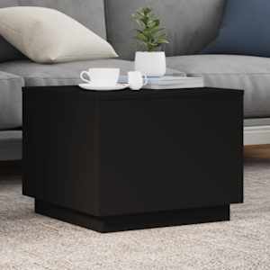 Konferenční stolek s LED osvětlením černý 50 x 50 x 40 cm - obrázek 1