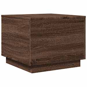 Konferenční stolek s LED osvětlením hnědý dub 50 x 50 x 40 cm - obrázek 3