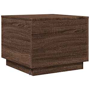 Konferenční stolek s LED osvětlením hnědý dub 50 x 50 x 40 cm - obrázek 9