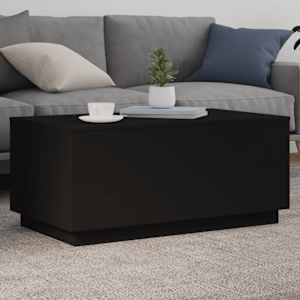 Konferenční stolek s LED osvětlením černý 90 x 50 x 40 cm - obrázek 1