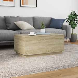 Konferenční stolek s LED osvětlením dub sonoma 90 x 50 x 40 cm - obrázek 4