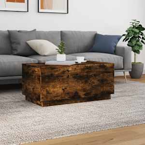 Konferenční stolek s LED osvětlením kouřový dub 90 x 50 x 40 cm - obrázek 4
