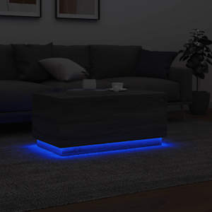 Konferenční stolek s LED osvětlením šedý sonoma 90 x 50 x 40 cm - obrázek 5