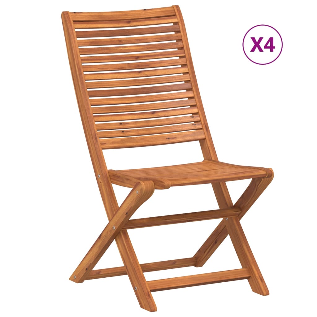 Thumbnail - vidaXL Gartenstühle 4 Stk. Klappbar Massivholz Akazie