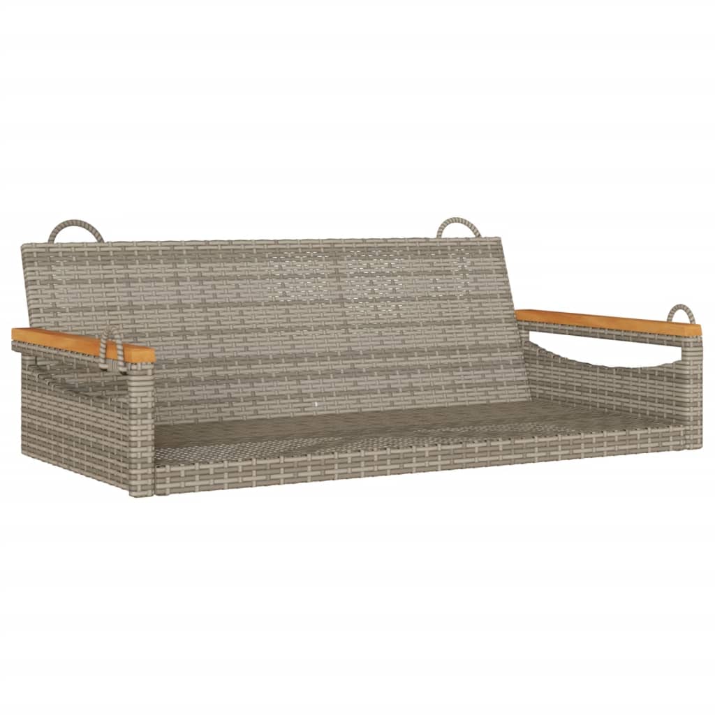 vidaXL Houpací lavice šedá 109 x 62 x 40 cm polyratan