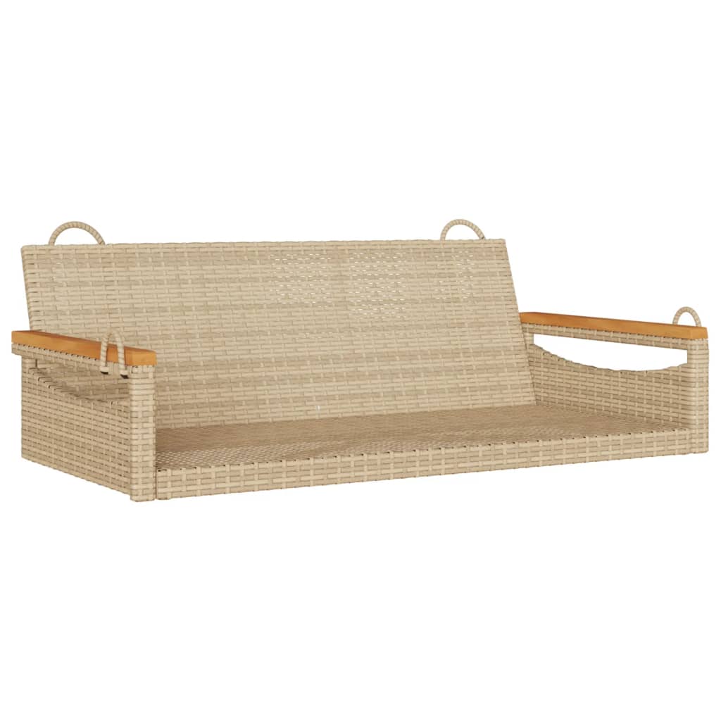 vidaXL Houpací lavice béžová 109 x 62 x 40 cm polyratan
