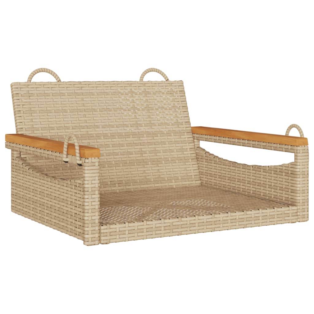 vidaXL Houpací lavice béžová 63 x 62 x 40 cm polyratan