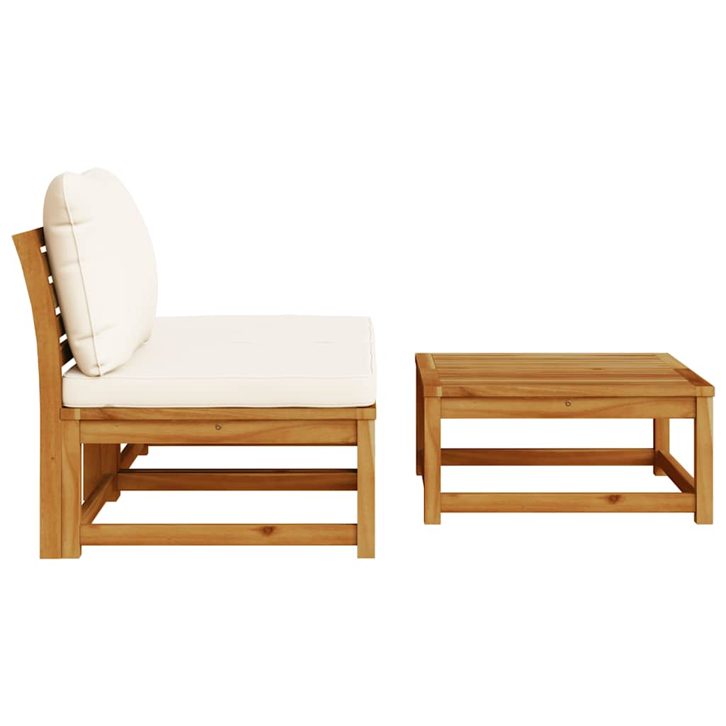 3 Piece Garden Lounge Set with Cushions Solid Wood Acacia 366491