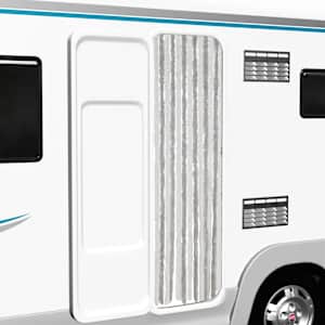 Zavesa proti mrčesu svetlo siva in bela 56x185 cm šenilja