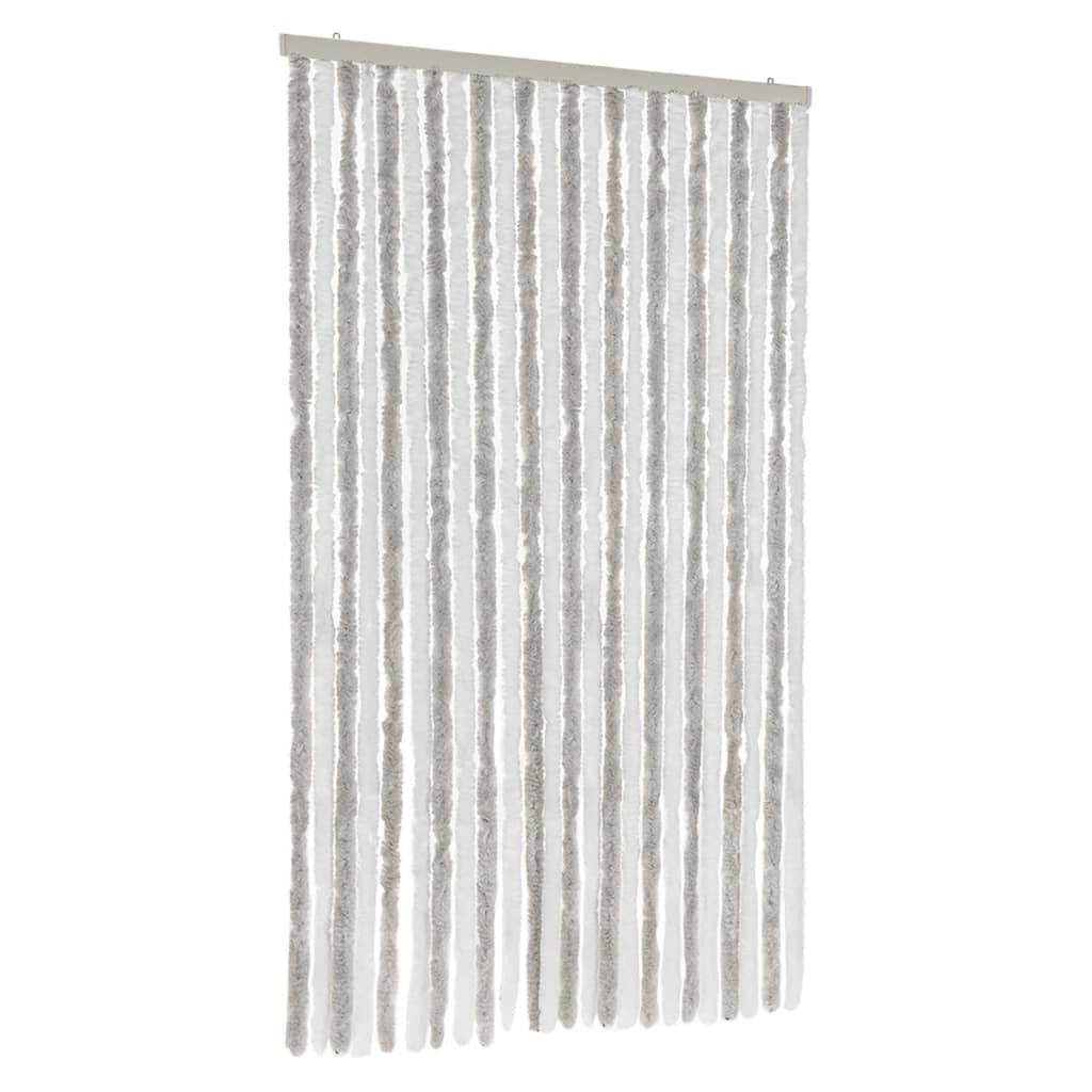 vidaXL Závěs proti hmyzu světle šedý a bílý 100 x 230 cm žinylka