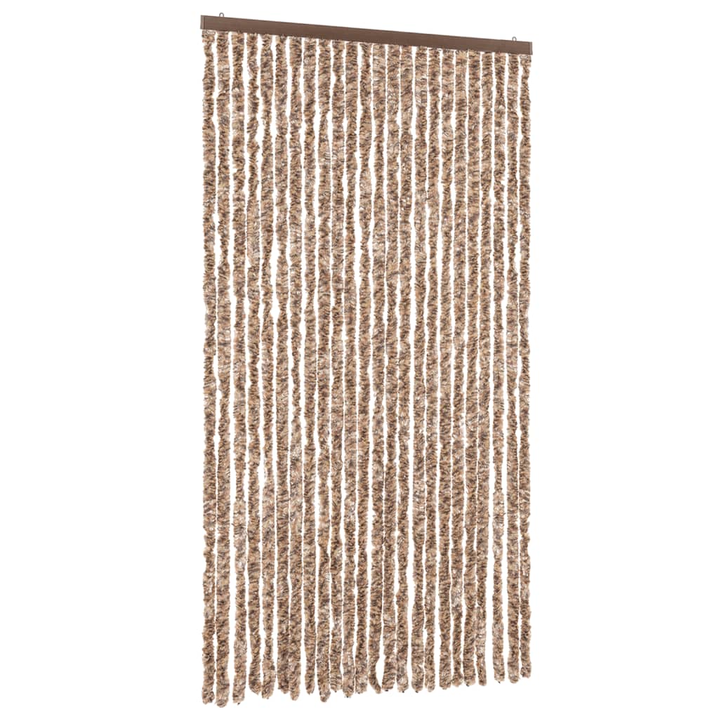 vidaXL Závěs proti hmyzu béžový a tmavě hnědý 100 x 230 cm žinylka