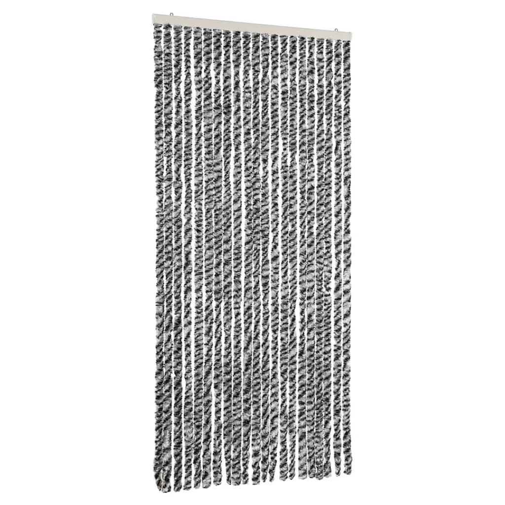 vidaXL Závěs proti hmyzu černý a bílý 90 x 220 cm žinylka